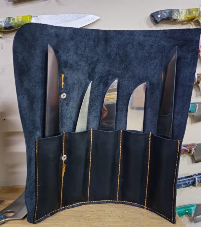 5LÜ DERİ KASAP/ŞEF BIÇAK ÇANTASI