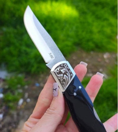 N690 ARMUT ÇAKI GRAVÜRLÜ BALÇAKLI KİLİTLİ